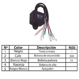 [M-0358] Cdi Yamaha Dtk 6 Cables 535
