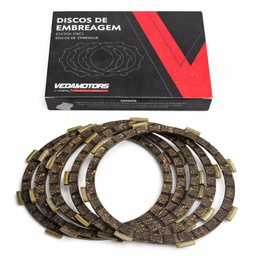 [M-0415] Disco Embrague Yamaha Dtk125 Dtk175 Rx100 Rx115 Rx125 Rx135 Ybr125 Yb125 5Vl Xtz125 Version Brasil Vedamotos 5 Pcs
