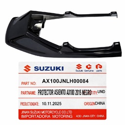 [M-0570] Protector Cobertor Asiento Suzuki Ax100 2015 Negro JNLH00084