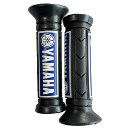 [M-0734] Manillar Grips Puños De Lujo Moto Negro Azul Logo Yamaha Dtk Dte Calimatic Trail Rx100 Rx115 Rx125 Rx135 Rs100 Xtz Yb125 Bugallo