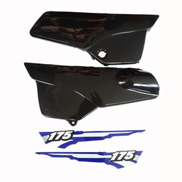 [M-1099] Tapa Laterales Yamaha Dtk Negro Tp
