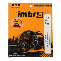[M-1361] Llave Ajusta Rayos Universal Imbra Honda Crf230 Xr250 XR150 Tornado Bross Suzuki Ax100 Gn125 Ts125 Ts185 Dr200 Gs125 Ax4 Yamaha Dte Calimatic Trail Rx100 Rx115 Rx135 Dtk Xtz Yb125 Ybr125 Axxo Daytona Dukare Igm Loncin Motoruno Ranger Shineray Shm Sukida Thunder Tuko Tundra Z1 Factory