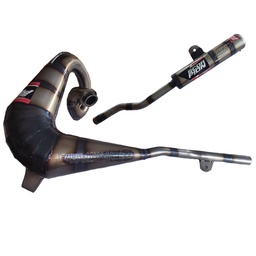 [M-1595] Escape Pipeta Y Silenciador Tipo Caracol Estilo Quemado Escorpion Yamaha Dtk