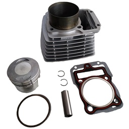 [M-1625] Cilindro Completo CG250 Skr250 Cg D :67 Pin 16A:112 Convexo Plata Palillos