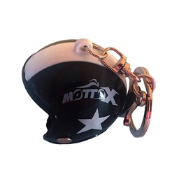 [M-1639] Llavero Casco Negro Y Rojo