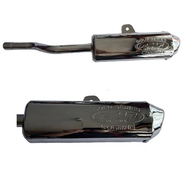 [M-1792] Silenciador Yamaha Dtk Cromado Completo Fmf