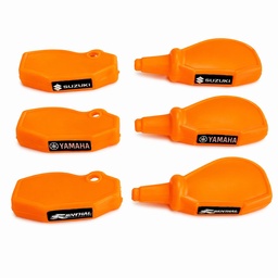 [M-1951] Guardapolvo Manigueta Par Freno Disco De Lujo Naranja Suzuki Ax100 Ts125 Gn125 Yamaha Dte Calimatic Trail Rx100 Rx115 Rx135 Dtk Xtz Honda Xr250 Tornado