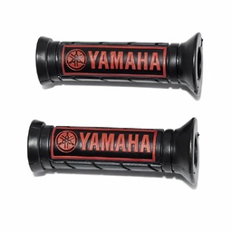 [M-2021] Manillar Grips Puños De Lujo Moto Logo Yamaha Negro Letra Rojo Dtk Dte Calimatic Trail Rx100 Rx115 Rx125 Rx135 Rs100 Xtz Yb125 Bugallo