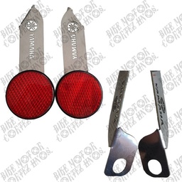 [M-2486] Porta Reflectivo Barras Par Yamaha Rx100 Rx115 Reflector Rojo