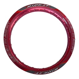 [M-2495] Aro 185-18 Aluminio Color Rojo Dismimot Yamaha Dtk Dte Calimatic Trail Xtz125 Dt200 Suzuki Ts125 Ts185 Dr200
