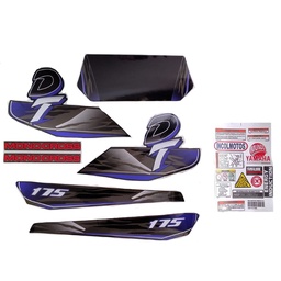[M-2505] Calcomania Completa + Advertencias Yamaha Dtk125 Dtk175 Modelo Caricatura Col Azul