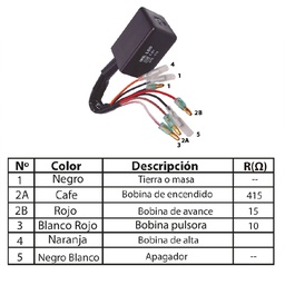 [M-2773] Cdi Yamaha Dte Dte175 Calimatic Leo 7 Cables 534