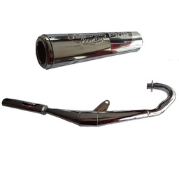 [M-2860] Escape Suzuki Ax100 Cromado Silenciador Modelo Camara Fina