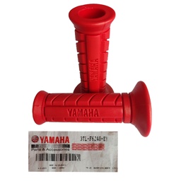 [M-2914] Puño Grips Manillar Yamaha Dtk175 Dtk125 Calimatic Dte Rx100 Rx115 Rx125 Rx135 3Tl-F6240-Ey Rojo Genuino Con Tope