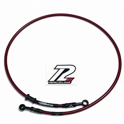 [M-2918] Manguera Liquido De Freno Disco Blindada 110 Cm Delantero Alto Desempeño Yamaha Dtk175 Xtz125 Rojo Raceline