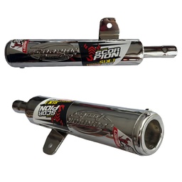 [M-3189] Silenciador Suzuki Ts185 Escorpion Modelo Nuevo Cromado