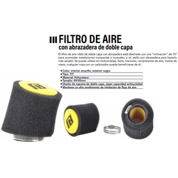 [M-3250] Filtro Aire Universal 45Mm Yamaha Dtk125 Dtk175 Trail Dte Rx100 Rx115 Rx125 Rx135 Calimatic Suzuki Ax100 Ts125 Ts185 Dr200 Honda Xl200 Tornado Xr250 Nibbi Hmkl-Wr-45 45Mm