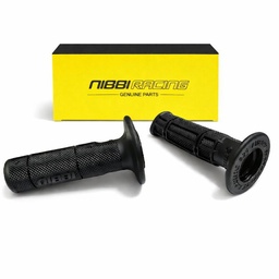 [M-3323] Manillar Grips Puños Universal Nibbi Negro Suzuki Ax100 Ts125 Ts185 Gn125 Yamaha Dte Trail Rx100 Rx115 Rx135 Dtk Xtz Honda Xr250 Tornado Xl200