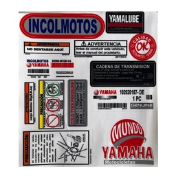 [M-3328] Calcomania Advertencia Yamaha Rx100 Rx115 Rx125 Rx135 Modelo Nuevo