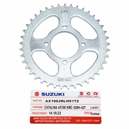 [M-3358] Catalina 428H 42 Dientes 4H Suzuki Ax100 JNLH00172