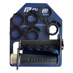 [M-3414] Manillar Grips Puños Universal Nibbi Negro Acople Cambiable Suzuki Ax100 Ts125 Ts185 Gn125 Yamaha Dte Calimatic Trail Rx100 Rx115 Rx135 Dtk Xtzhonda Xr250 Tornado Xl200