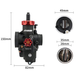 [M-3463] Carburador Racing Embolo Redondo Pe28Yj Nibbi Yamaha Suzuki Honda Factory