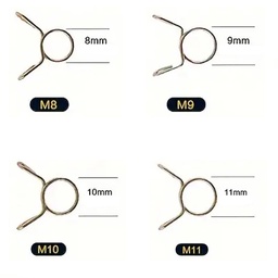 [M-3522] Clip Abrazadera Seguro Manguera Combustible 11 10 9 8 Mm Yamaha Dtk125 Dtk175 Calimatic Dte Trail Rx100 Rx115 Rx125 Rx135 Suzuki Ts125 Ts185 Ax100 Gixxer Dr200 Honda Tornado Xr250