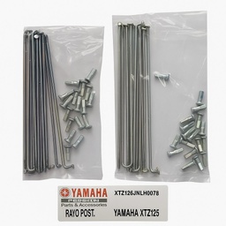 [M-3764] Conjunto De Rayos / Radios Rueda Posterior Yamaha Dtk125 Dtk175 Dte Calimatic Xtz125 Trail Suzuki Ts185 Ts125Er Gxt200 Qingqi200