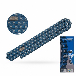 [M-3786] Cadena 428H 132L Reforzada Grueza Azul Suzuki Ax100 Gn125 Ts125 Gixxer150 Yamaha Rx100 Rx115 Rx125 Rx135 Dtk125 Dtk175 Dte Calimatic Trail Xtz125 Yb125 Ybr125 Riffel