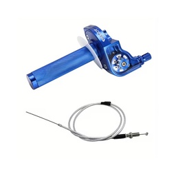 [M-3788] Acelerador 1/4 Universal Rosca 10Mm Tapa Transparente Azul Yamaha Dtk Dte Calimatic Rx100 Rx115 Rx125 Rx135 Suzuki Ts125 Ts185 Ax100 Dr200 Honda Tornado Xr250 Ktm