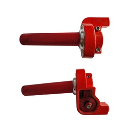 [M-3848] Acelerador 1/4 Universal Black Hot Parts Rojo Yamaha Dtk Dte Calimatic Rx100 Rx115 Rx125 Rx135 Suzuki Ts125 Ts185 Ax100 Dr200 Honda Tornado Xr250