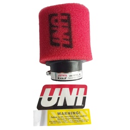 [M-3928] Filtro Aire Conico 1 3/4" Id X 4" Hgt 46Mm Adaptable Yamaha Dtk Uni Air Filters Rojo