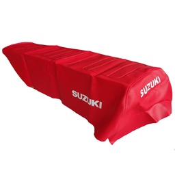 [M-3936] Forro Montura Suzuki Ts185 Estampado Suzuki Rojo