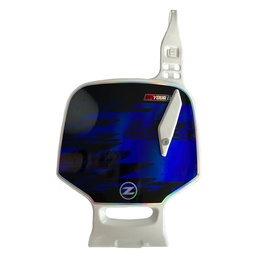 [M-4012] Porta Numero Tipo U Universal Blanco Yamaha Dtk125 Dtk175 Dte Calimatic Xtz125 Suzuki Ts125 Ts185 Dr200