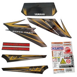 [M-4030] Calcomania Completa + Advertencias Yamaha Dtk125 Dtk175 Modelo 2017 Col Dorado