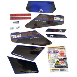 [M-4036] Calcomania Completa + Advertencias Yamaha Dtk125 Dtk175 Modelo 60Th Col Azul