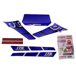 [M-4050] Calcomania Completa + Advertencias Yamaha Dtk125 Dtk175 Modelo Lara Bonilla Col Azul