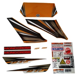 [M-4056] Calcomania Completa + Advertencias Yamaha Dtk125 Dtk175 Modelo Nuevo Col Naranja