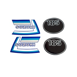 [M-4091] Calcomania Suzuki Ts185er Laterales Y Tanque Antigua Azul