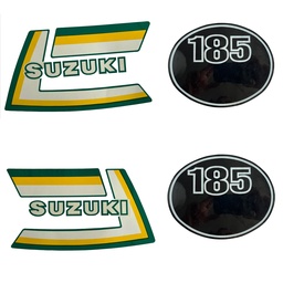 [M-4092] Calcomania Suzuki Ts185er Laterales Y Tanque Antigua Verde